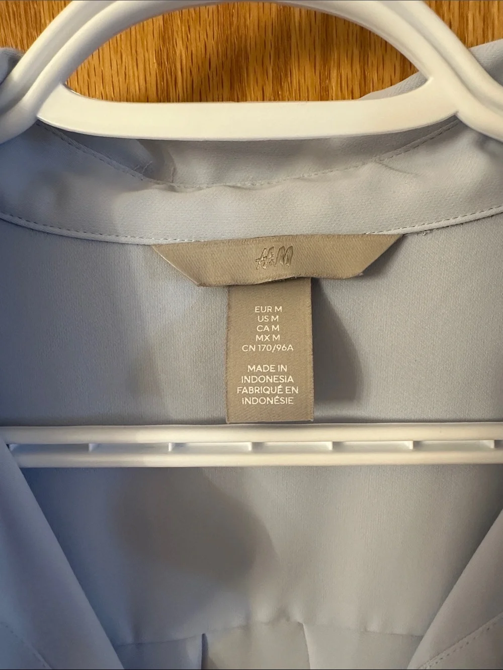 H&M Light Blue Button-Up Blouse - Picture 2 of 3